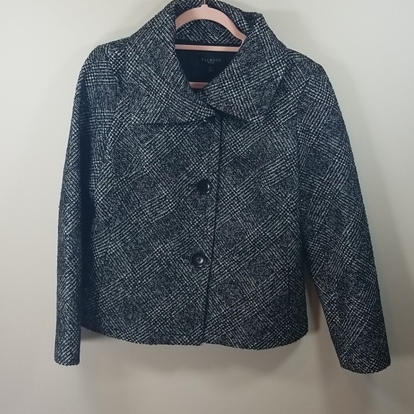 Talbots Petites Gray Wool Blend Jacket 10P NEW - Picture 2 of 8